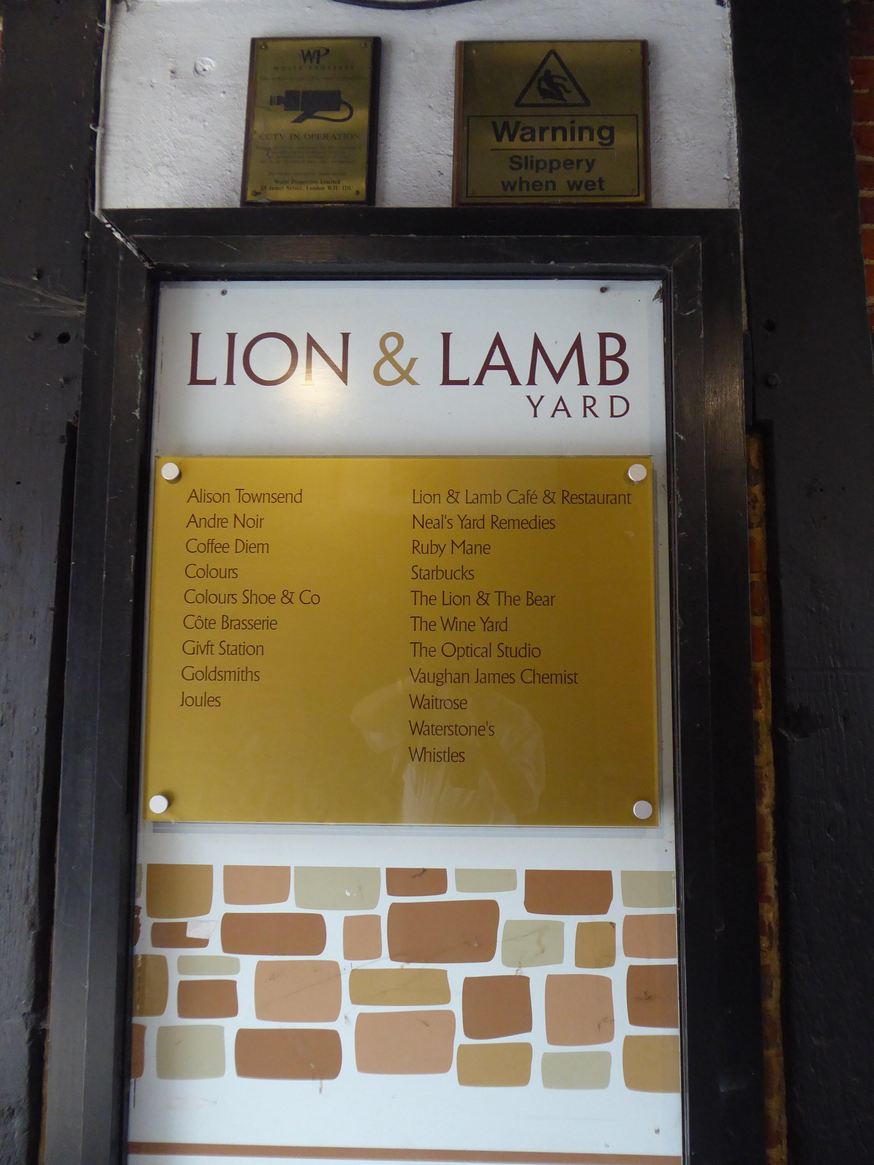 Lion And Lamb Yard