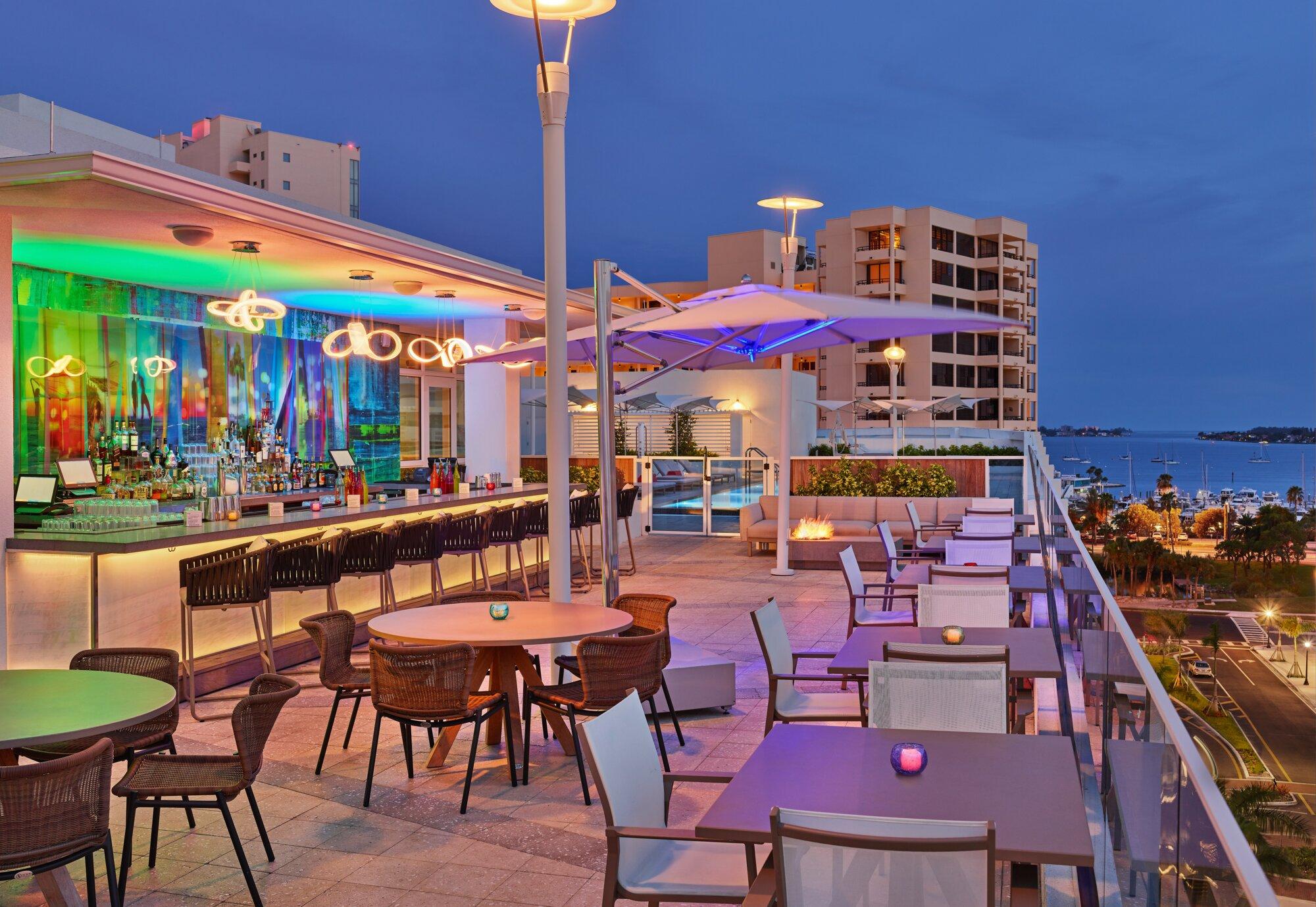 Perspective Rooftop Pool Bar