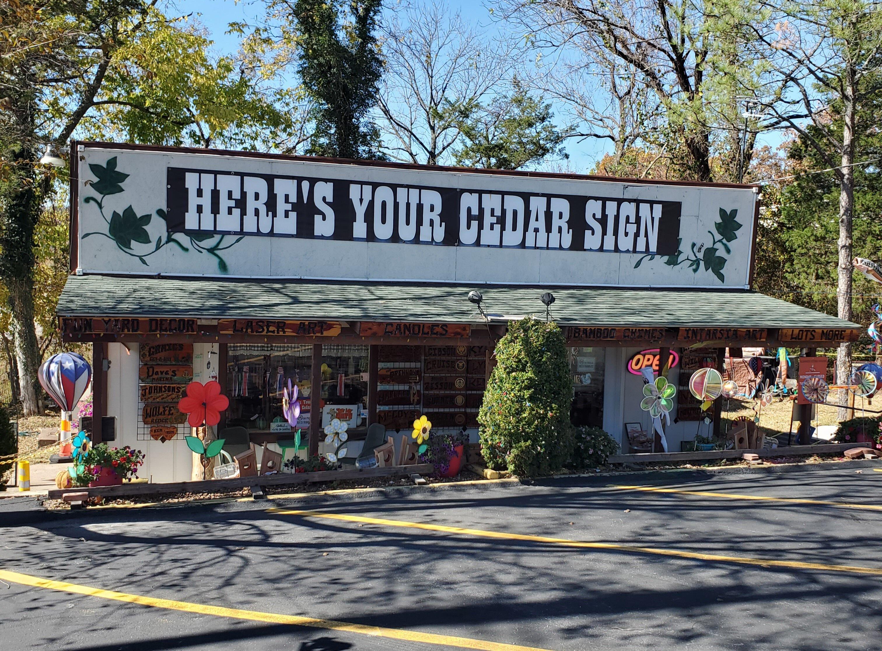 Here's Your Cedar Sign