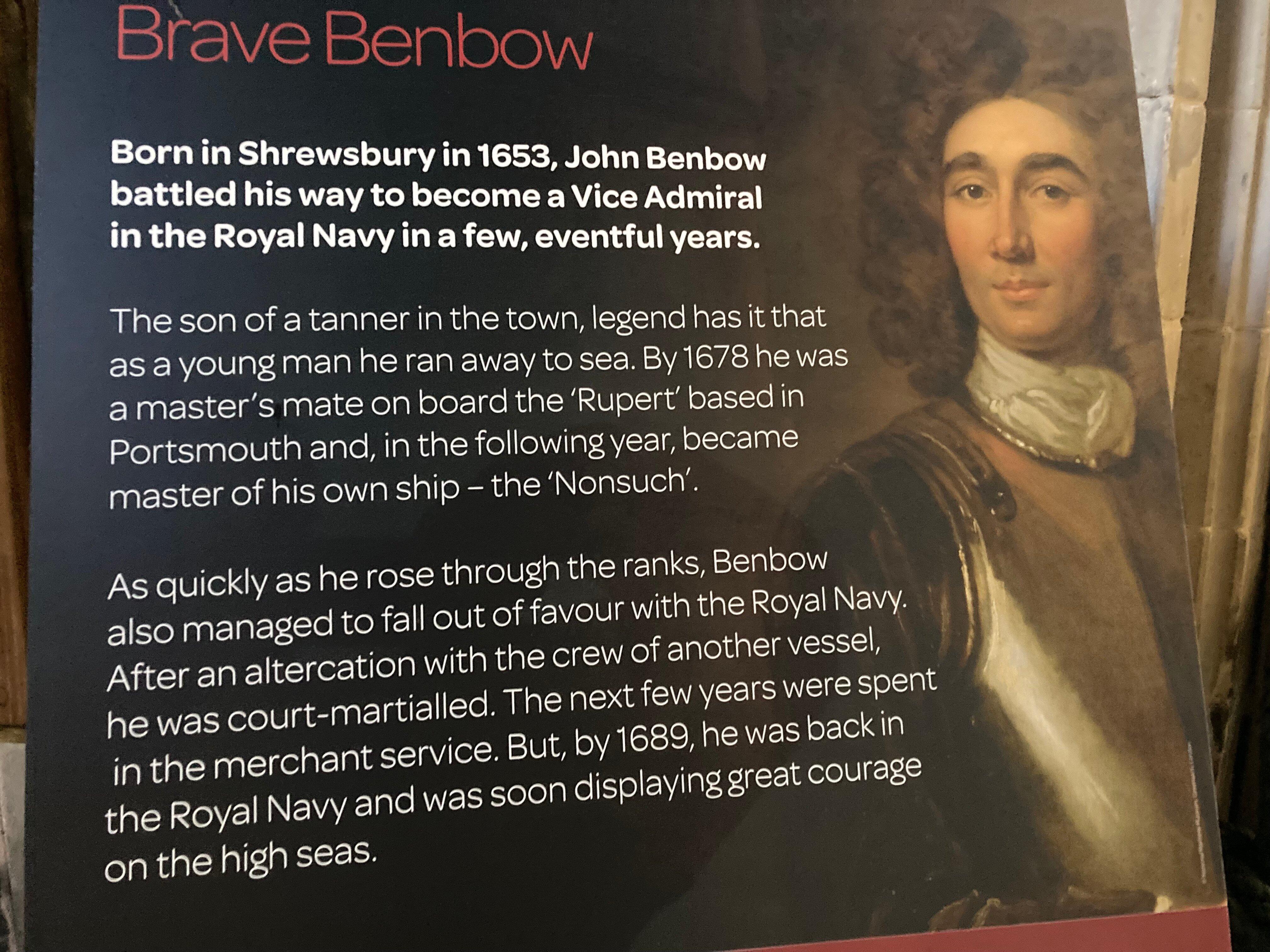 Memorial To Admiral John Benbow