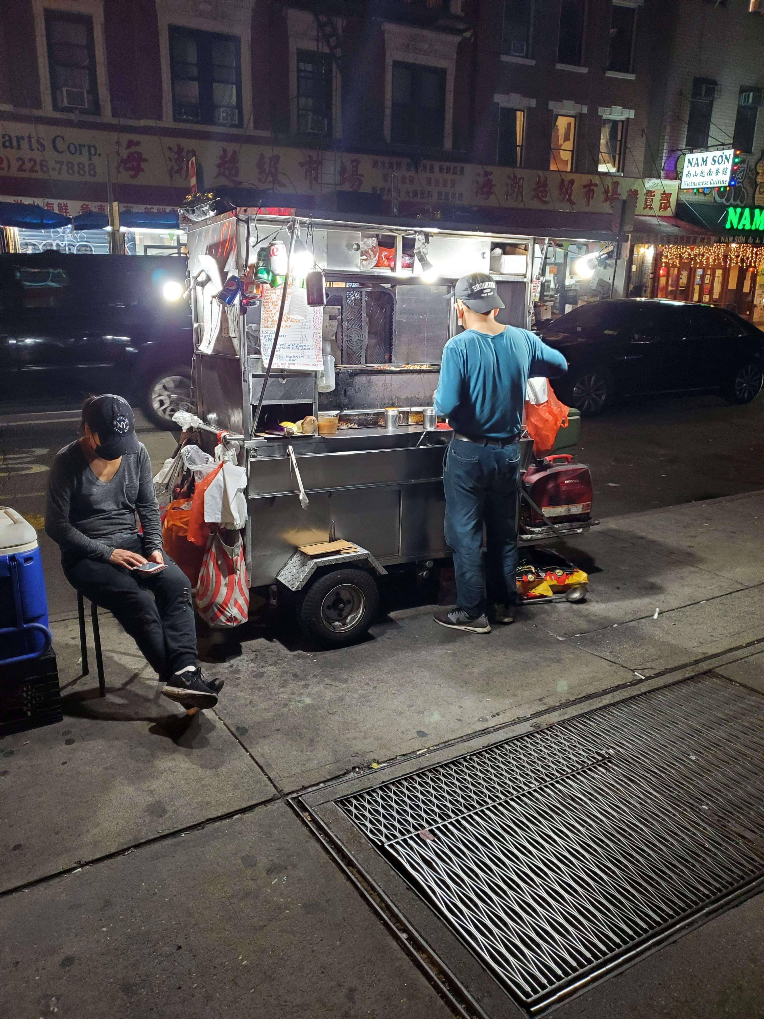 Young Xinjiang BBQ Cart