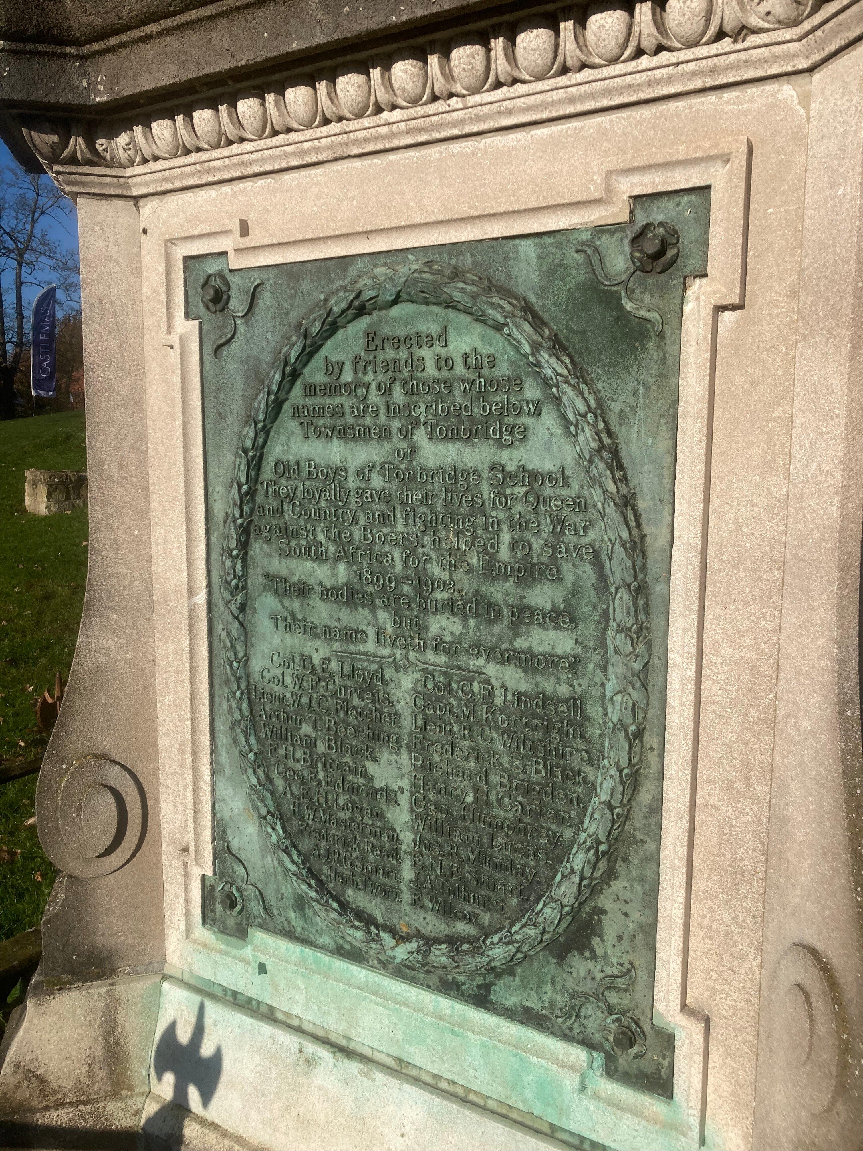Tonbridge Boer War Memorial