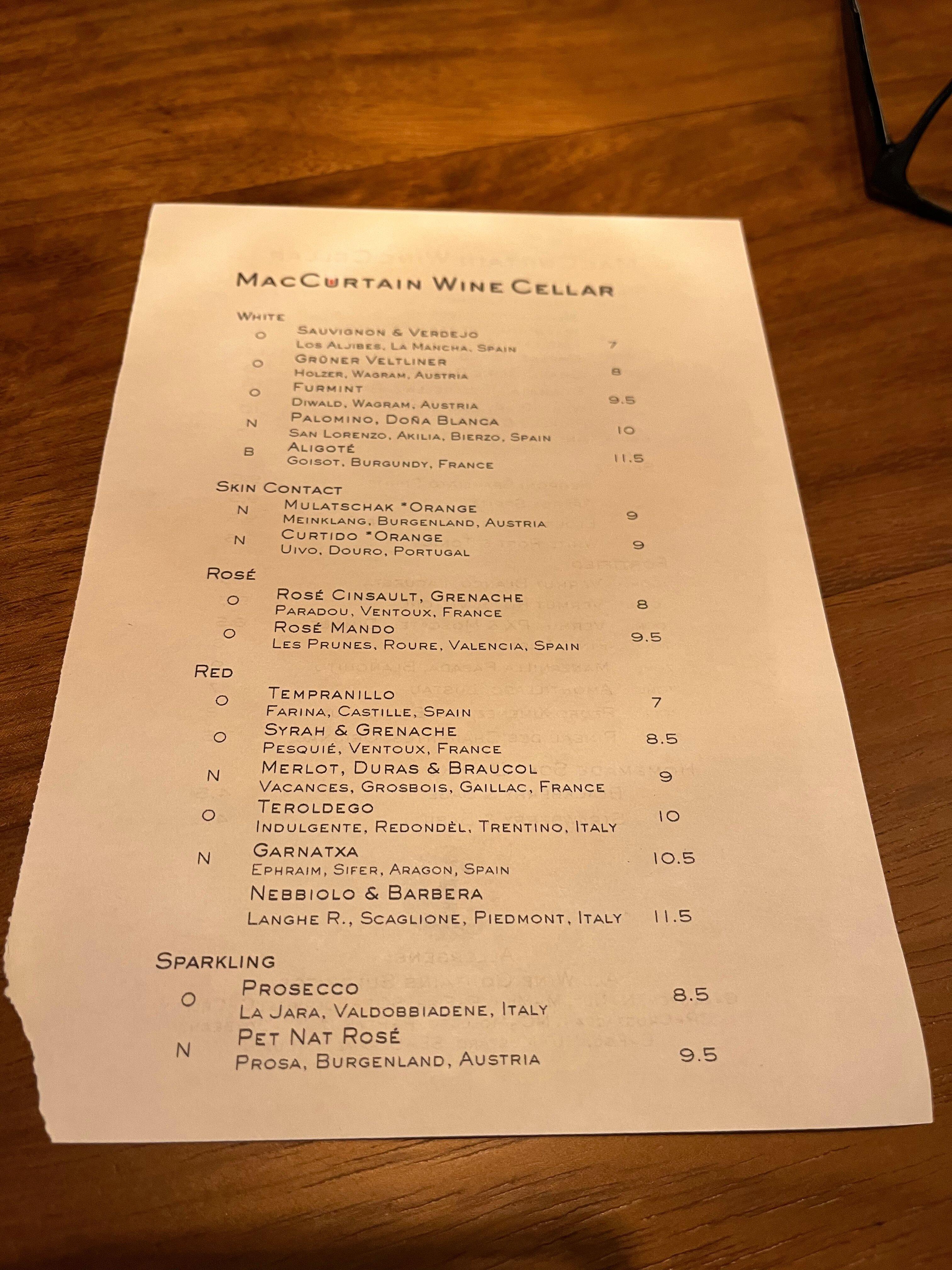 Maccurtain Wine Cellar