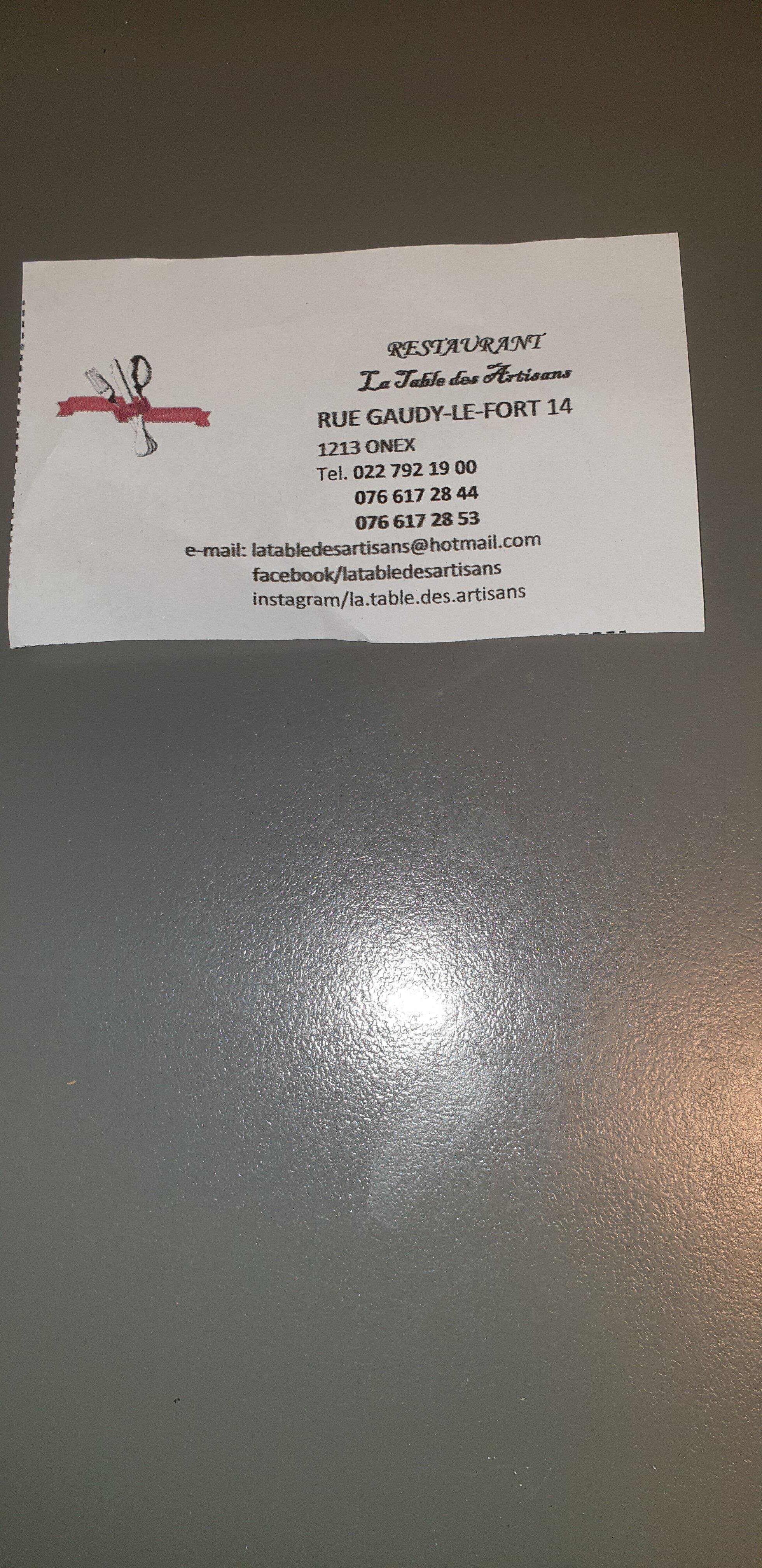 La Table des Artisans