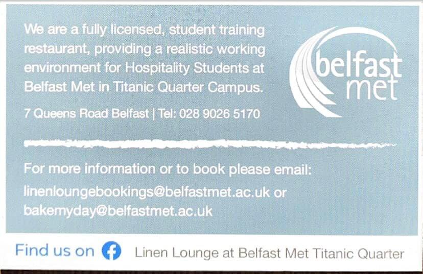 Linen Lounge at Belfast Met Titanic Quarter