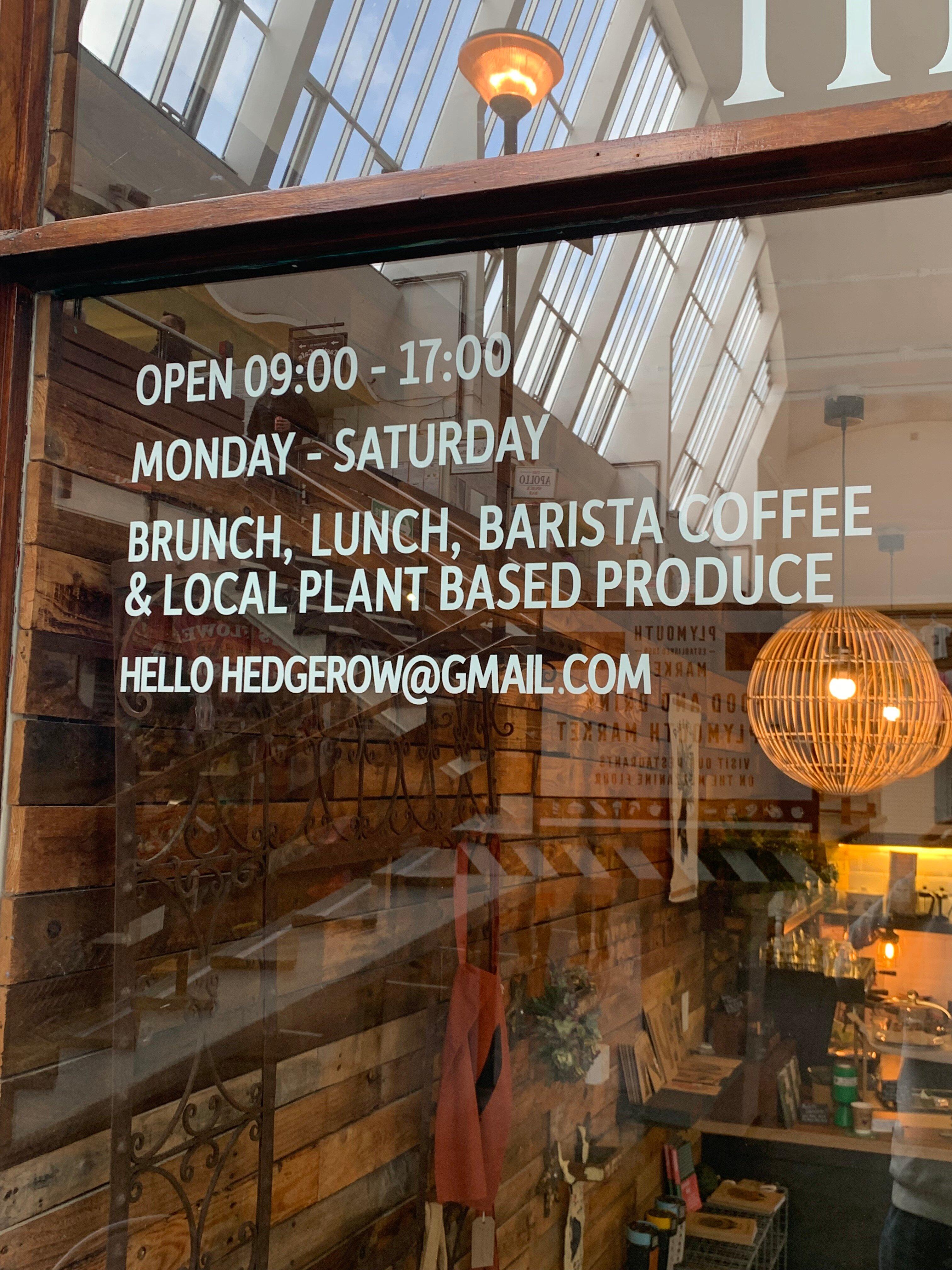 Hedgerow Cafe in Plymouth Market