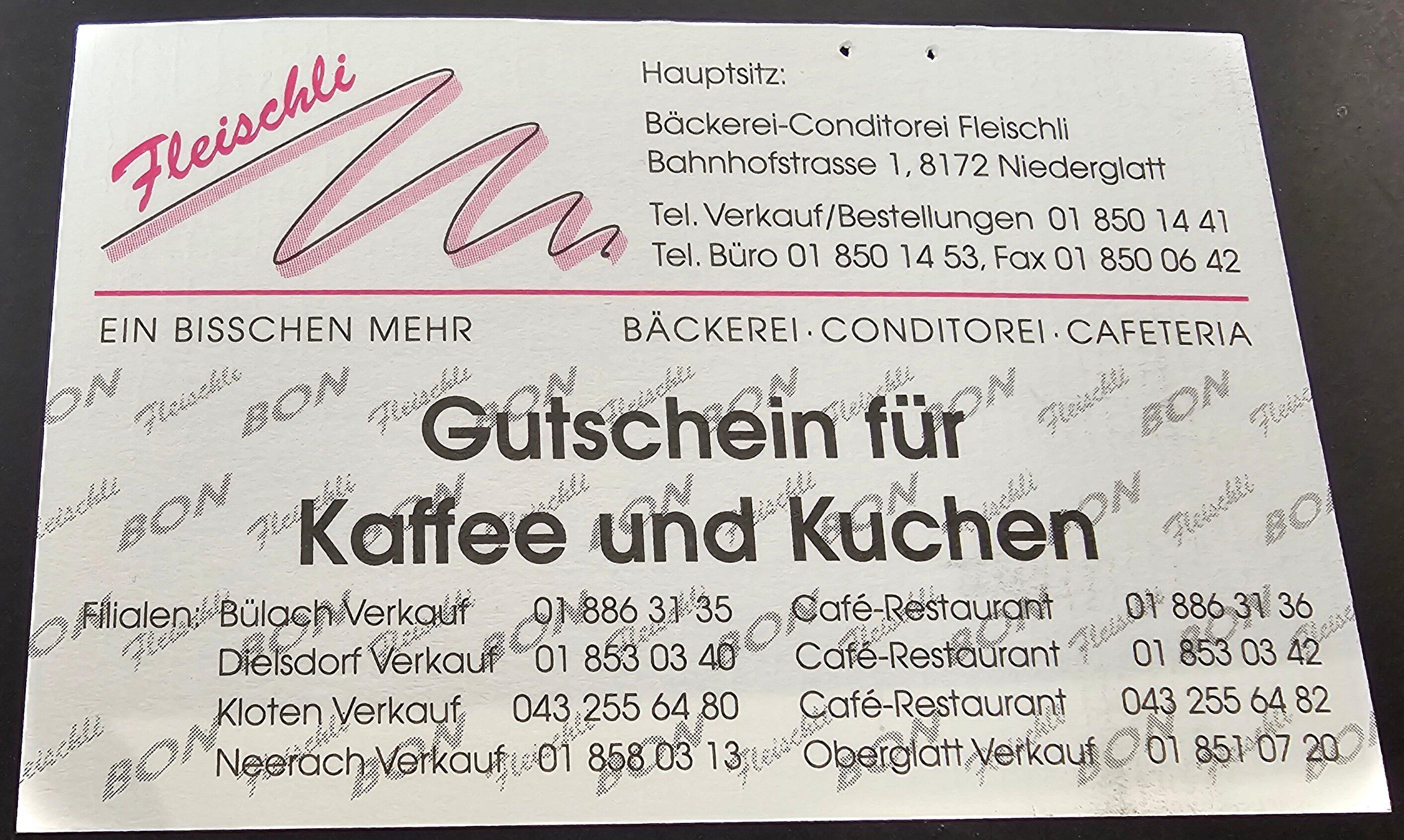 Backerei-Cafeteria Fleischli
