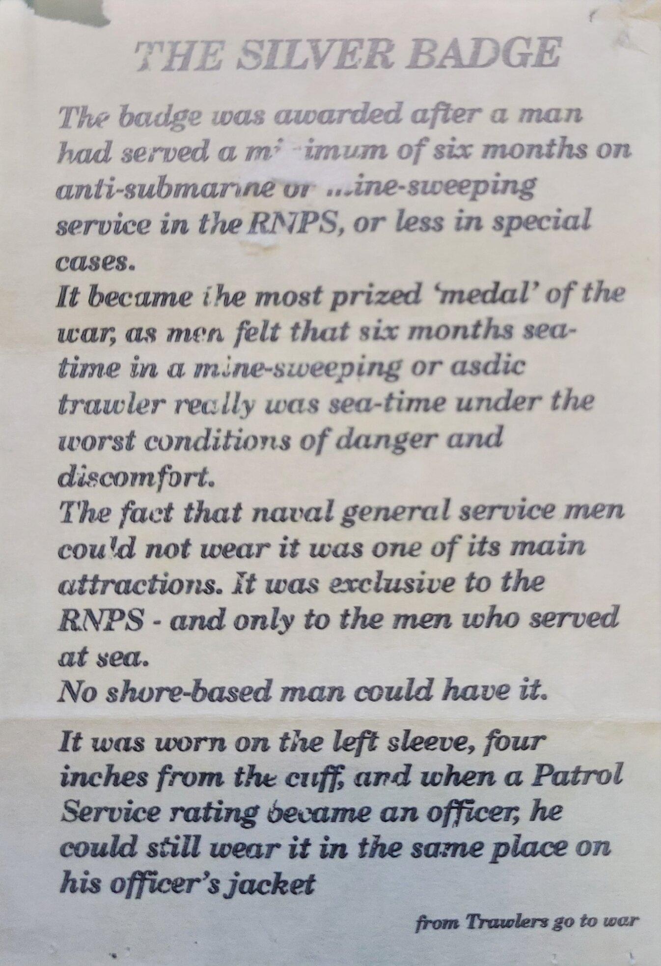 Royal Naval Patrol Service Museum