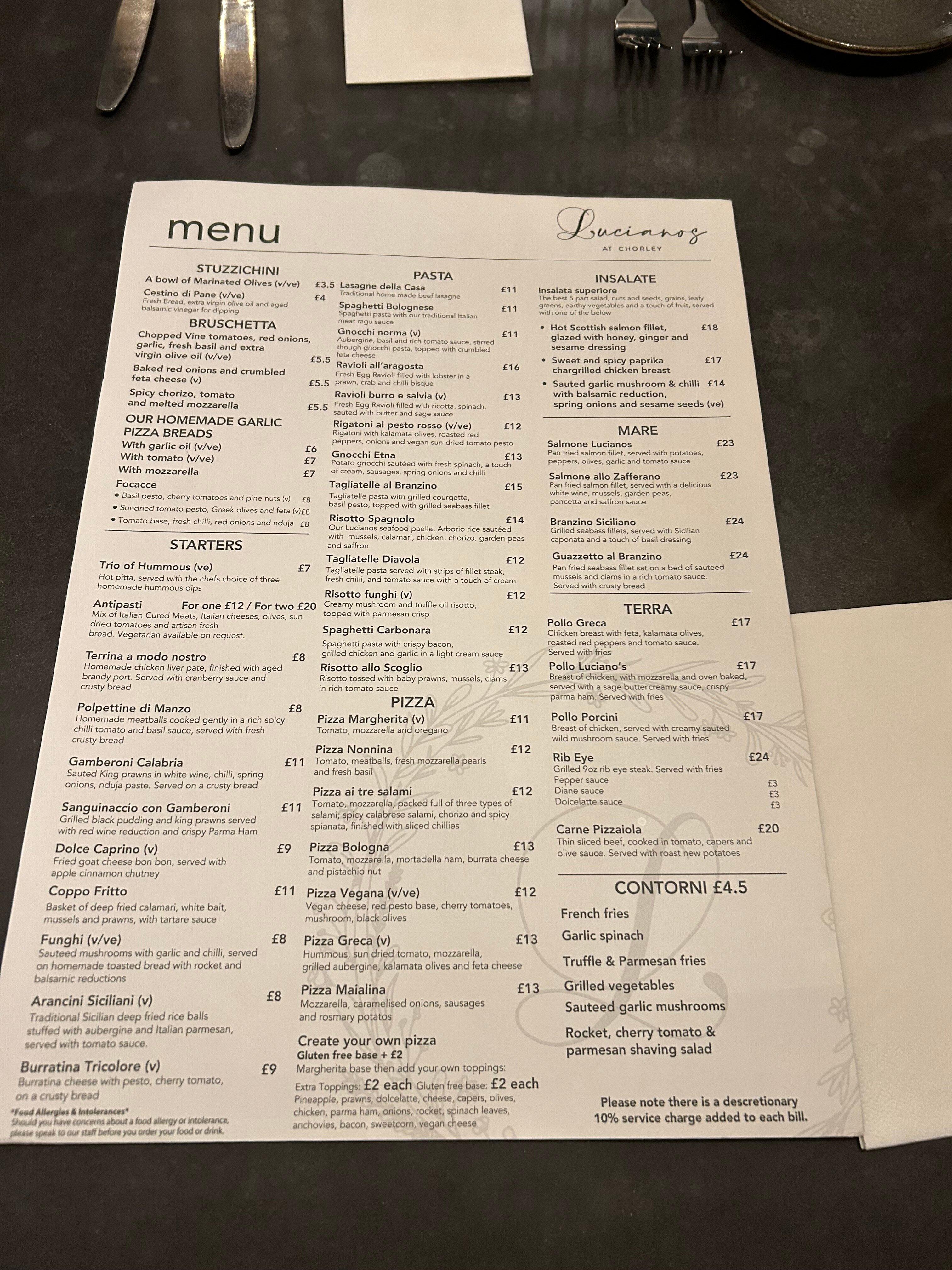 Luciano's At Chorley