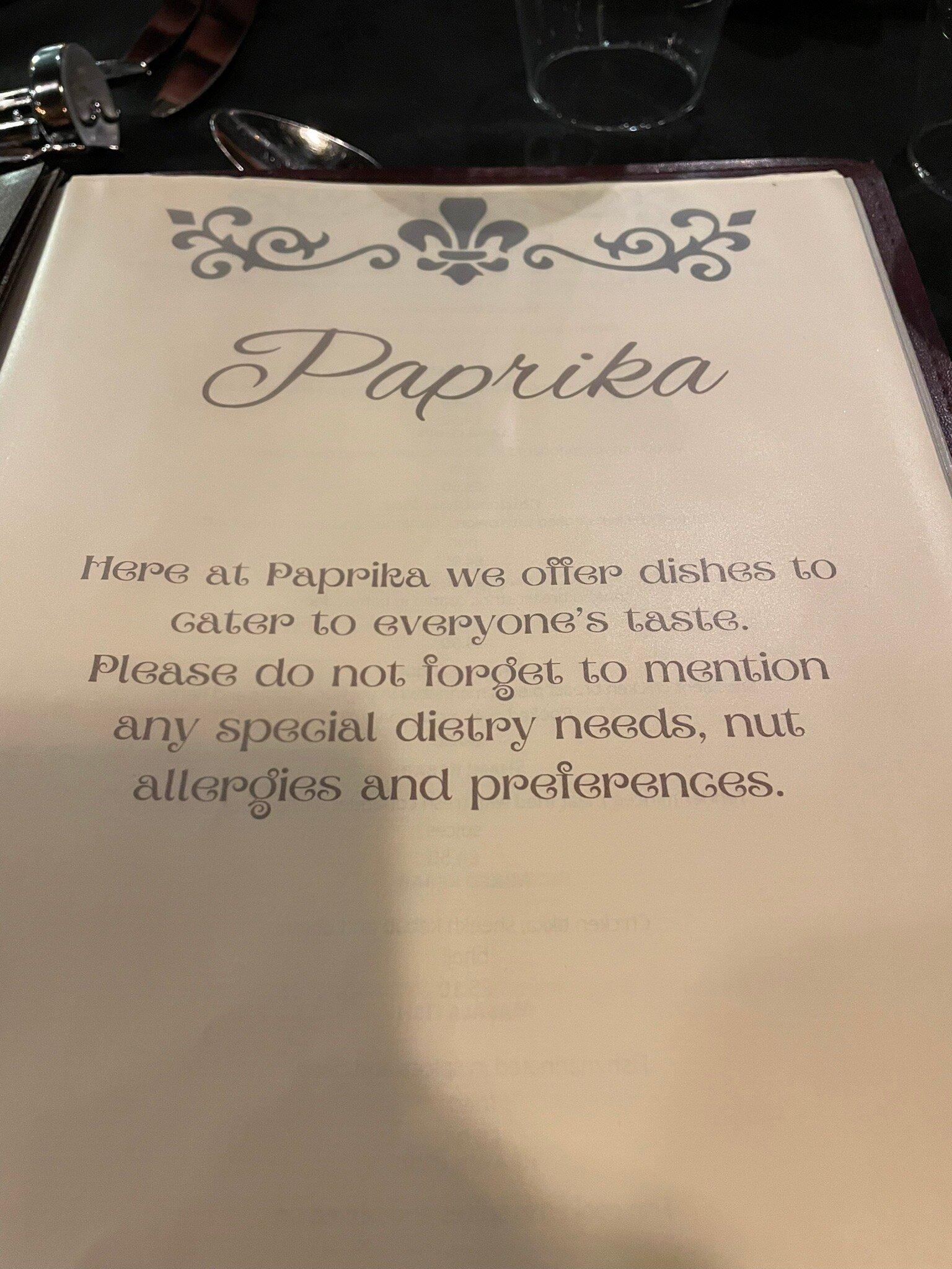 Paprika Restaurant And Takeaway