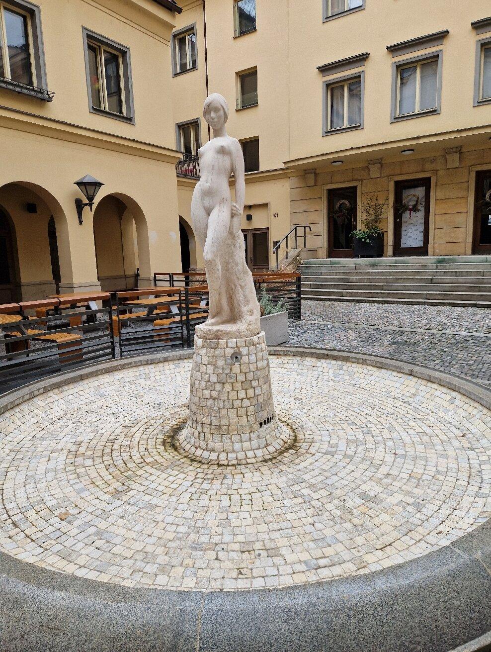 Fountain Of A Statue With A Women