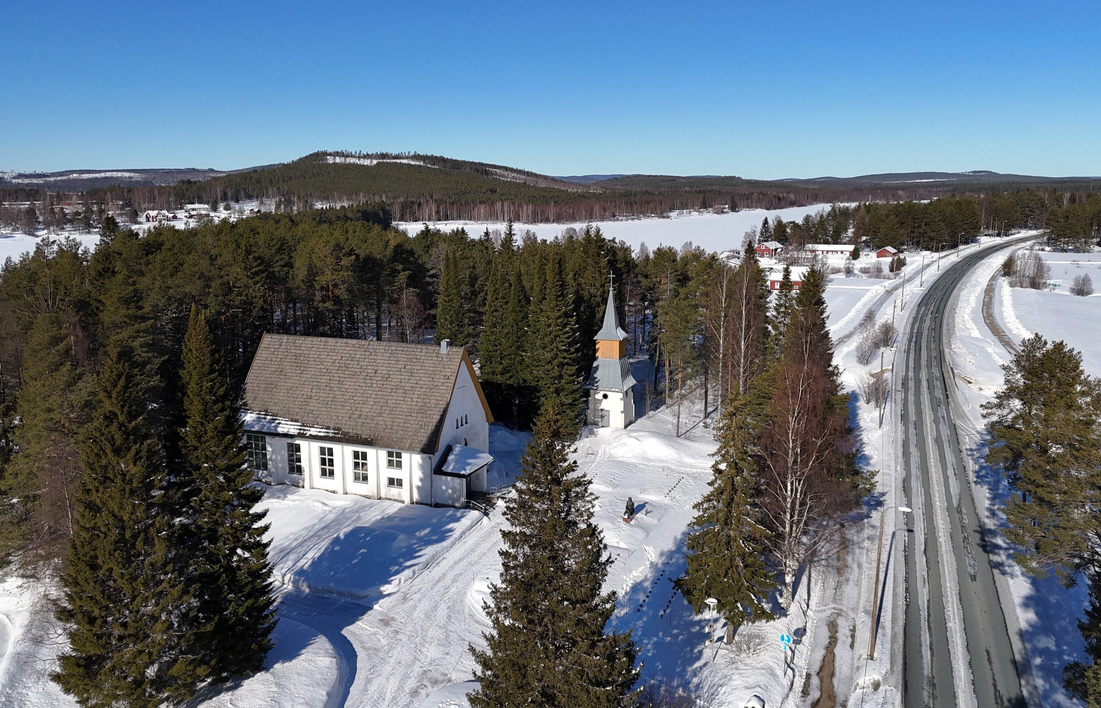 Fighter Statue & Church Of Turtola