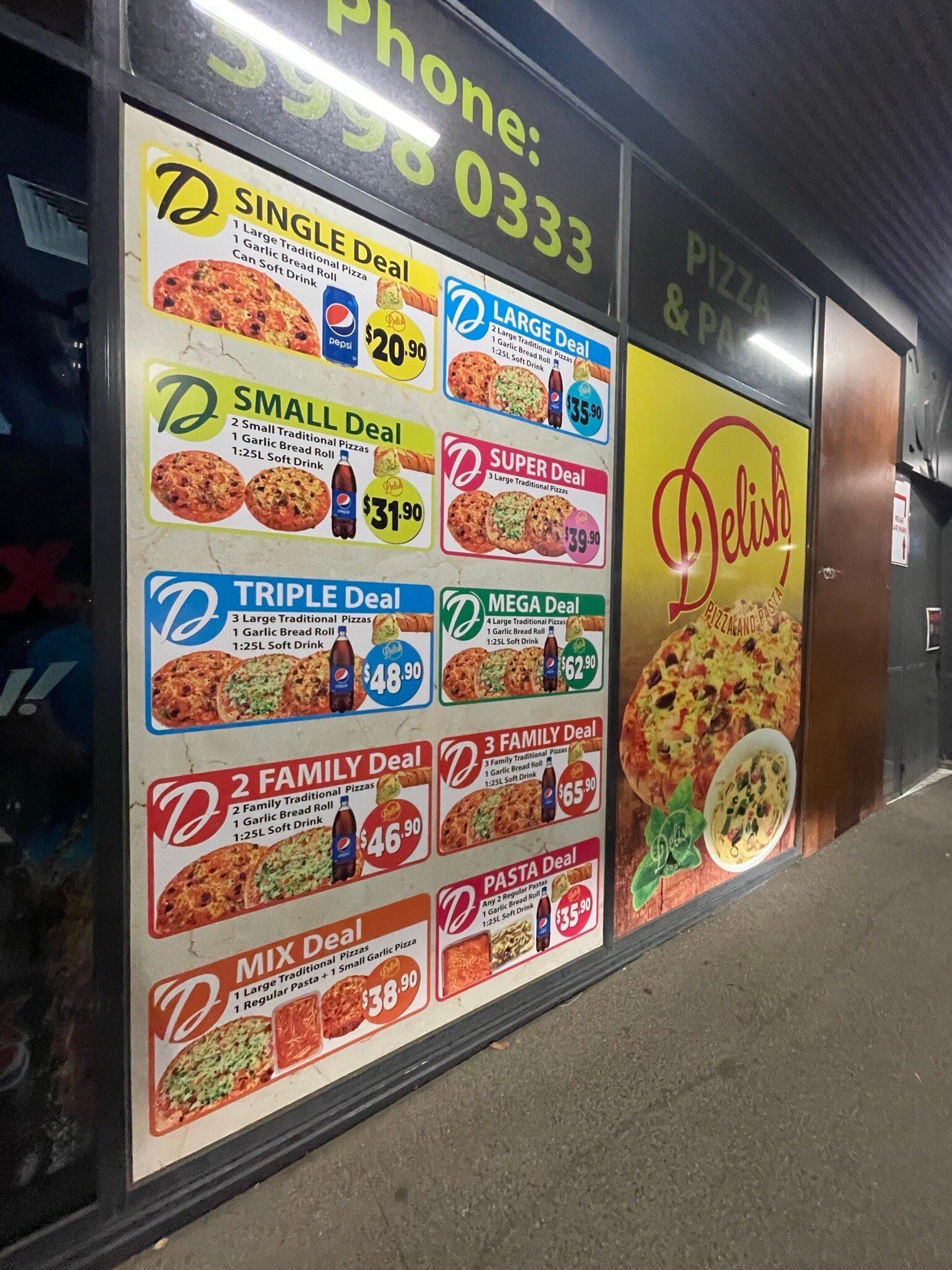 delish pizza and pasta