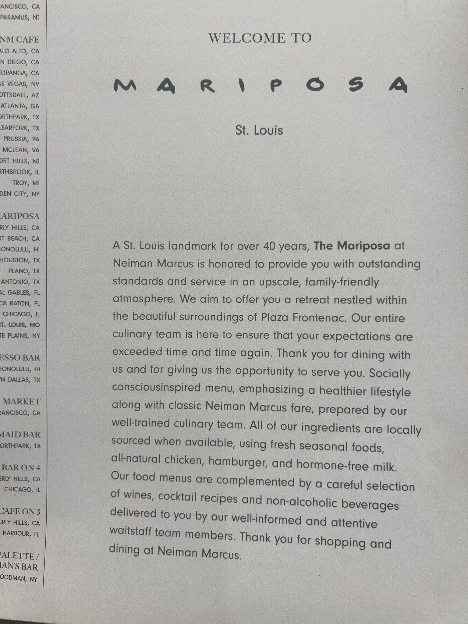Mariposa at Neiman Marcus - St Louis