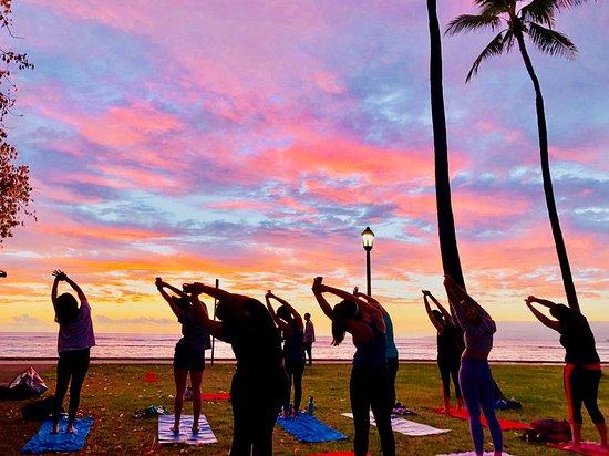 Beach Sunset Yoga Hawaii