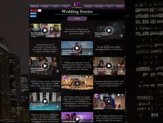 Visit our website to see our Wedding Videography Portfolio