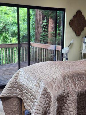 The view from the massage table!