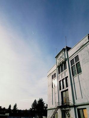 Outside of the steam plant