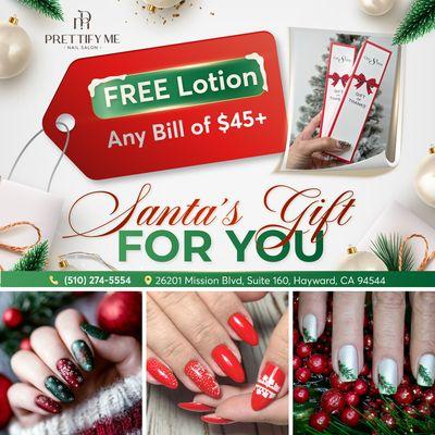 SANTA'S GIFT FOR YOU AT PRETTIFY ME CA
Santa stopped by early and left a special surprise just for you!