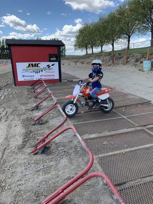 Starting gates by the PeeWee course