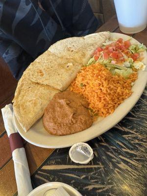 The quesadilla plate