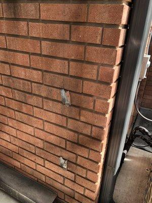 Left hinges from previous fence