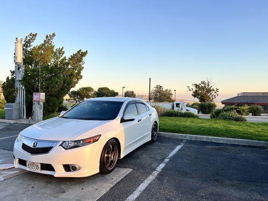 Sunrise view after a detailing job.
