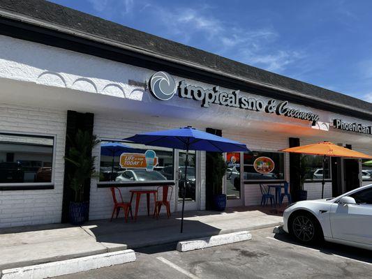 Outdoor and indoor seating