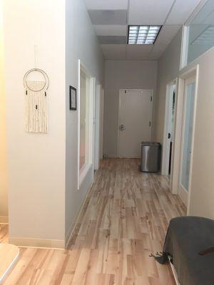 Hall to treatment rooms
