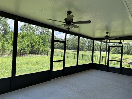 Screen porch enclosure we just completed in Glen Lakes Subdivision in Foley, Al.