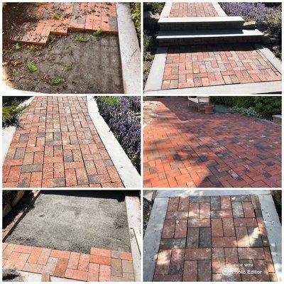 Repointing of existing walkway