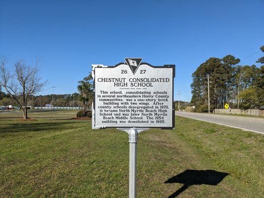Chestnut Consolidated School Historical Marker