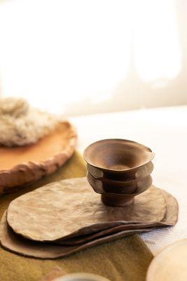 Wheel thrown and hand slab ceramics by Sanchez liborio