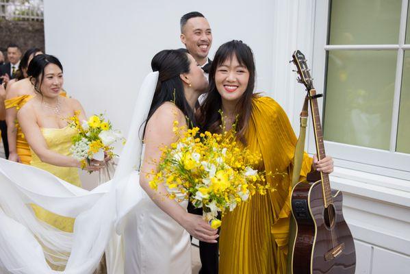 Kept our surprise singer, Katherine Ho (from Crazy Rich Asians) a secret, having her join in the procession line before I walked out.