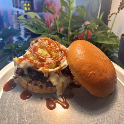 Brisket burnt ends sandwich