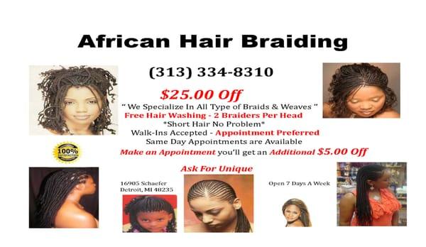 African Hair Braiding By Unique