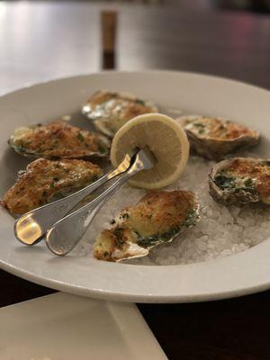 Oysters Bentley. Phenomenal!