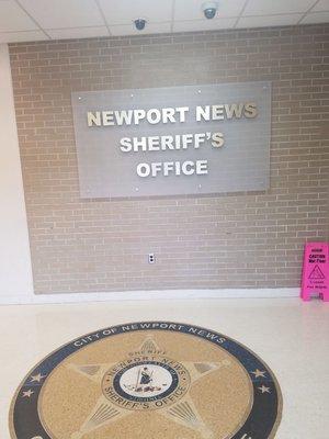 Entrance to Newport News City Jail lobby