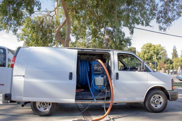 cleaning service truck