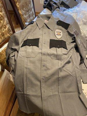 New uniform, if requested onsite