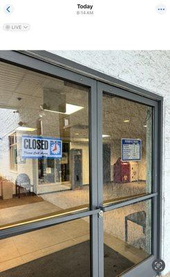 Closed at 8:14, was still there for 20 more minutes before a cop told us they'd be closed all day. No sign indicating that or anything.