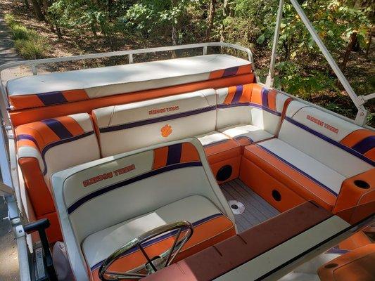 Clemson tigers themeon the entire boat