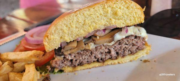 Mushroom Swiss Burger - $16 - Deeee-liciouso!