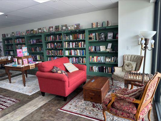 Rest, read and play games from our game chest!