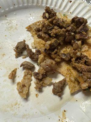 Carne asada taco. After I threw the meat on a skillet to make it edible.