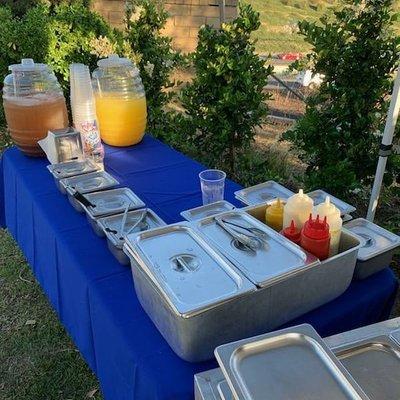 We will take care of your food service for any type of events, our menus goes from American, Mexican and Venezuelan unique flavors