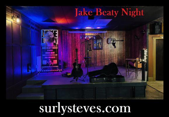 Jake Beaty's first show at Surly Steve's Bar.
