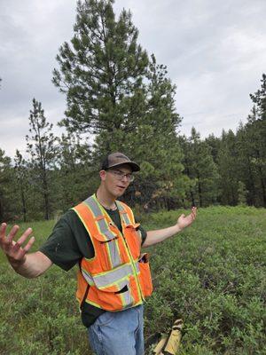 Isaac out Surveying for Monuments