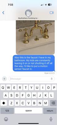 Picture says read 4/22/25, but I never heard back from them.