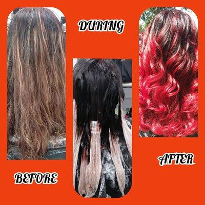 Before after fashion reds